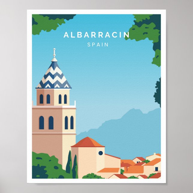 Albarracin Spanien Poster (Framsidan)