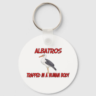 Albatros fångade i en människokropp nyckelring