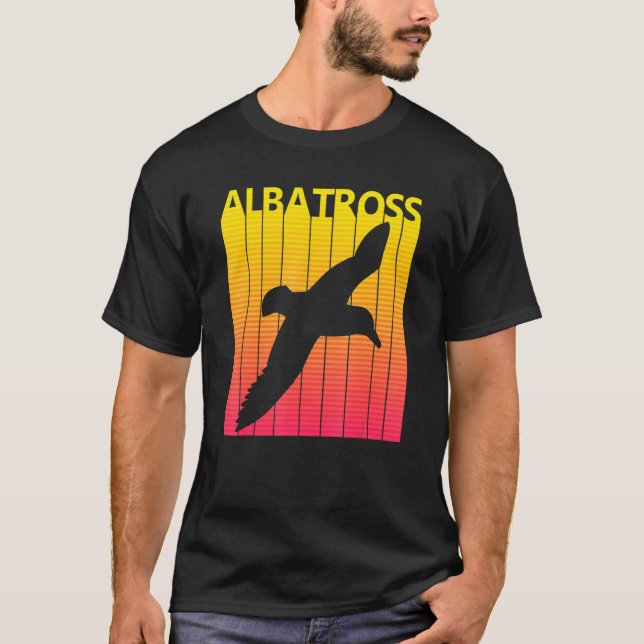 Albatross Bird Retro Costume T Shirt (Framsida)