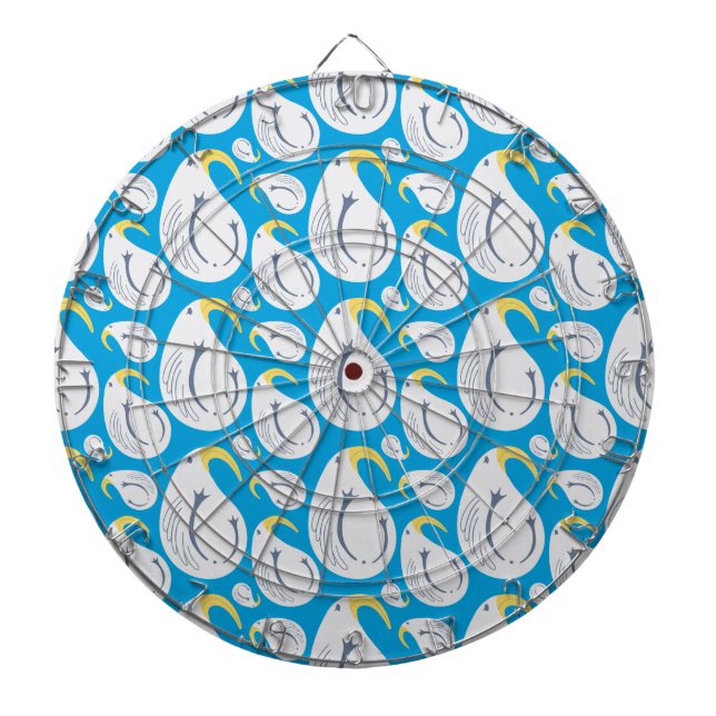 Albatross Blue Gult White Grått Darttavla (Framsidan)