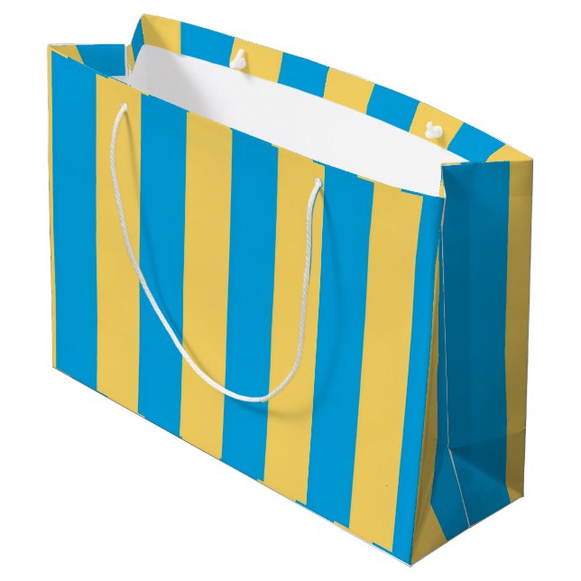 Albatross Blue och Gult Stripe (Baksidan Vinklad)