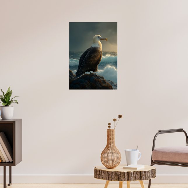 Albatross over Stormy Seas Poster (Vardagsrum 3)