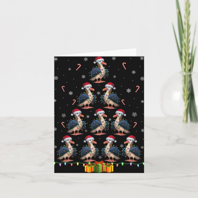 Albatross Santa Hat Julafton Ljus Manar Kvinnor Ch Kort (Framsida)