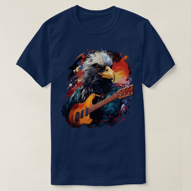 Albatross Spelar Guitar T Shirt (Design framsida)