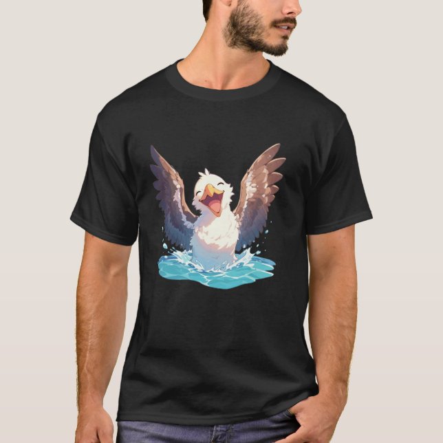 Albatrosssernas Älskare Albatross T Shirt (Framsida)
