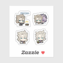 Albedo Genshin Impact 4-pack Stickerark