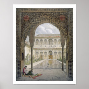 Albercas domstol i Alhambra i Granada, Poster