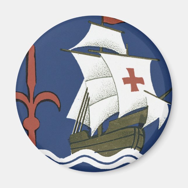 Albergo Columbia Genoa ~ Trieste Magnet (Framsidan)