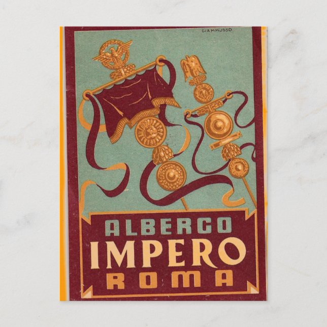 albergo impero roma vykort (Framsida)