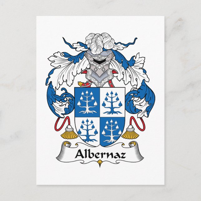 Albernaz Family Crest Vykort (Framsida)