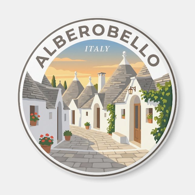 Alberobello Italien Magnet (Framsidan)