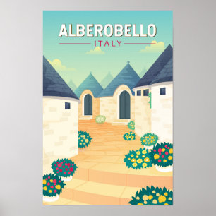 Alberobello Italien Resa Konst Vintage Poster