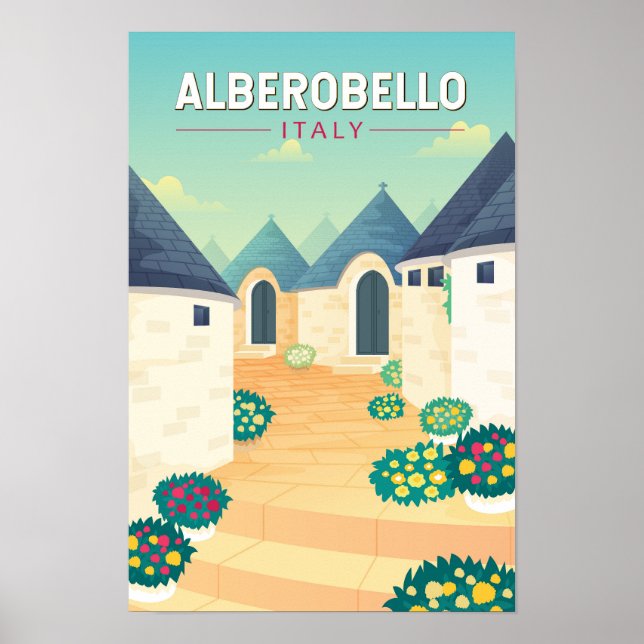 Alberobello Italien  Resa Konst Vintage Poster (Framsidan)