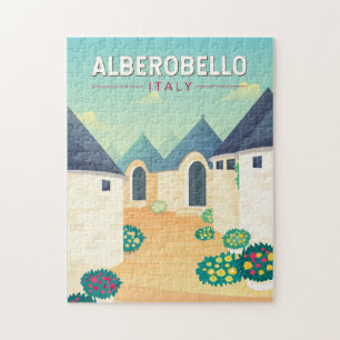Alberobello Italien Travel Art Vintage Pussel