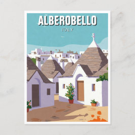 Alberobello Italien Trulli house Travel abstrakt Vykort