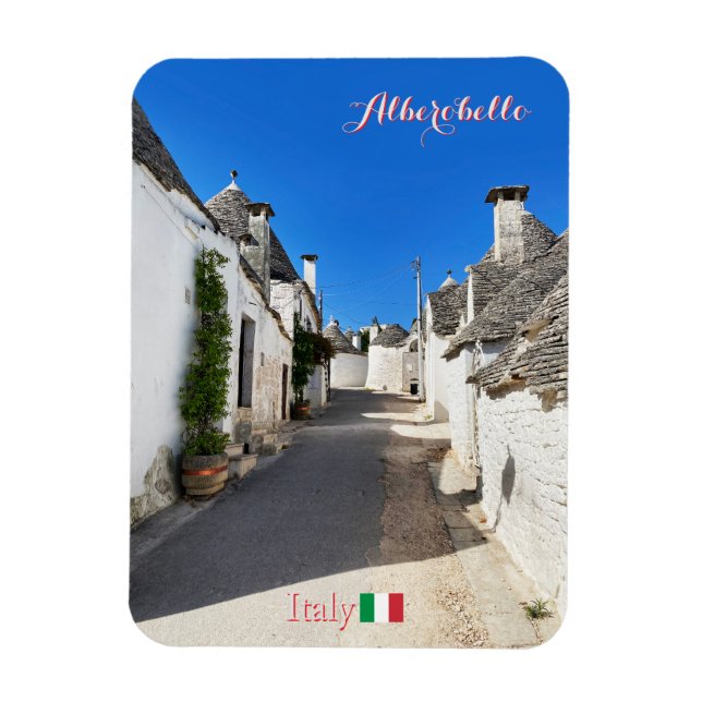 Alberobello trulli i Italien, Bari resa Magnet (Vertikal)
