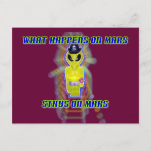 Albert Alien Tee Vykort
