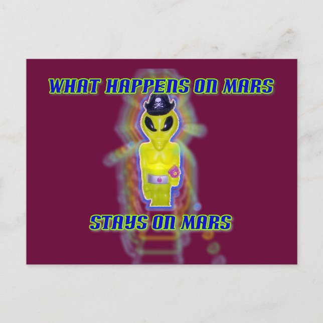 Albert Alien Tee Vykort (Framsida)