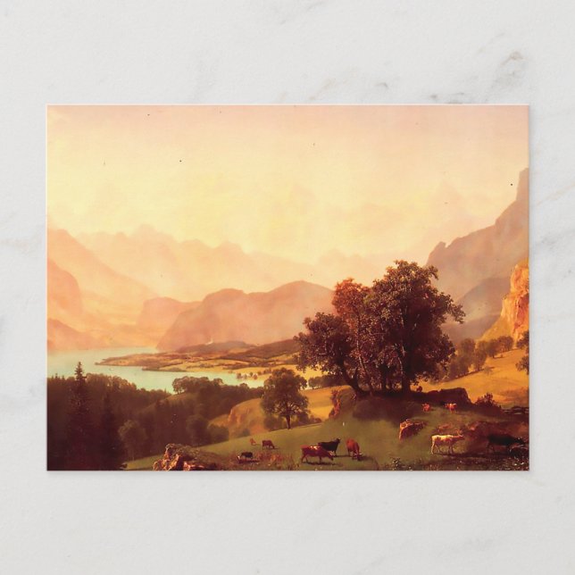 Albert Bierstadt Bernese Alpernas 1859 Vykort (Framsida)