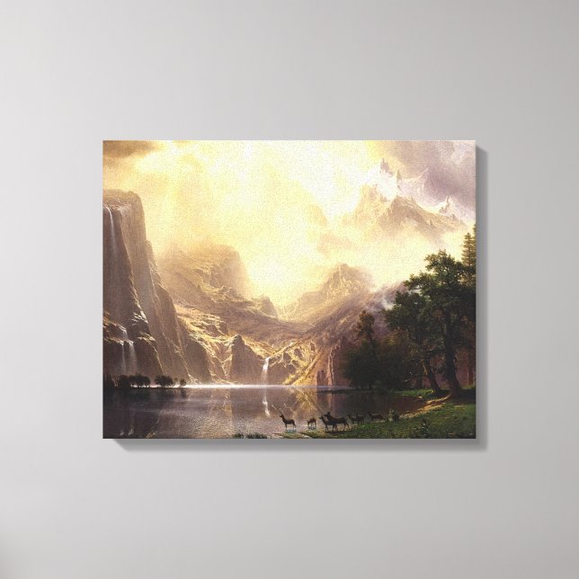 Albert Bierstadt Bland Sierran Nevada-bergen Canvastryck (Framsida)