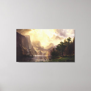Albert Bierstadt Bland Sierran Nevada-bergen Canvastryck