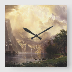 Albert Bierstadt Bland Sierran Nevada-bergen Fyrkantig Klocka