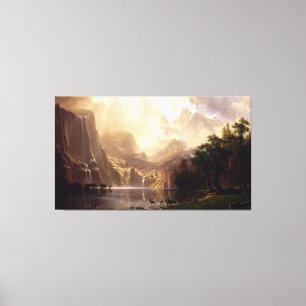 Albert Bierstadt - bland Sierran Nevada, Califo Canvastryck