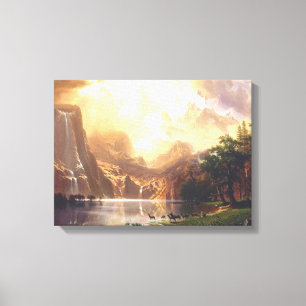 Albert Bierstadt Bland Sierran Nevada Canvastryck