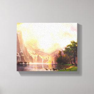 Albert Bierstadt Bland Sierran Nevada Canvastryck