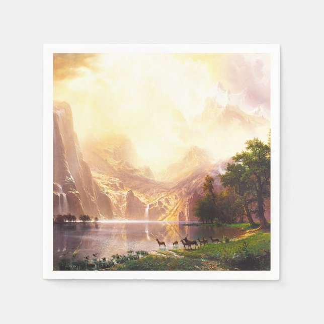 Albert Bierstadt Bland Sierran Nevada Pappersservett (Framsidan)