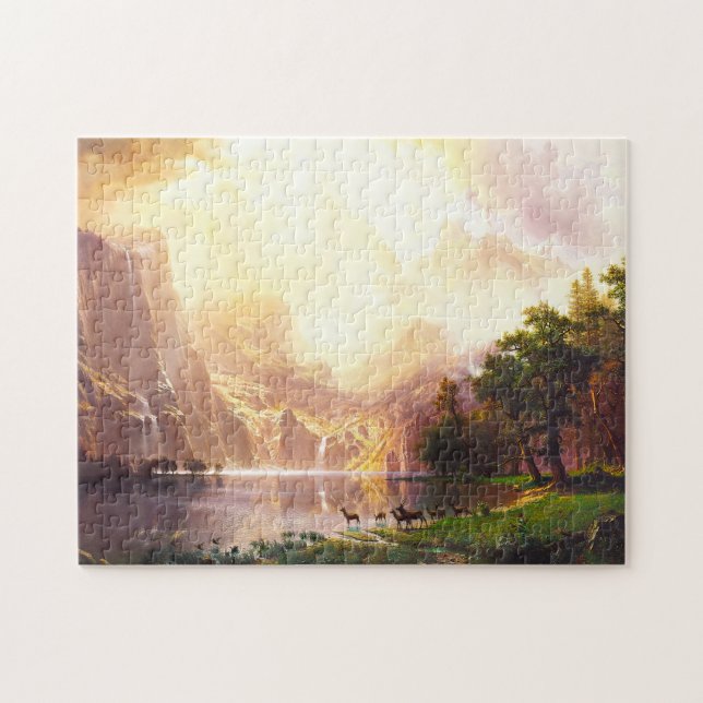 Albert Bierstadt bland Sierran Nevada Pussel (Horisontell)