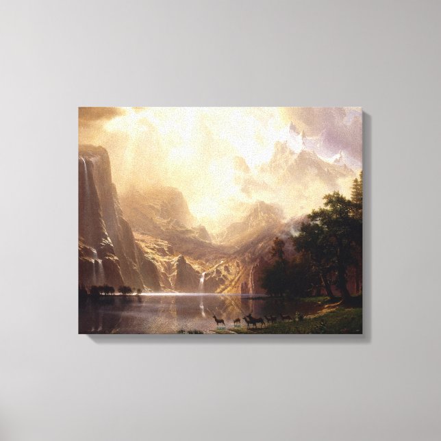 Albert Bierstadt - Bland Sierrorna Nevada, Califo Canvastryck (Framsida)