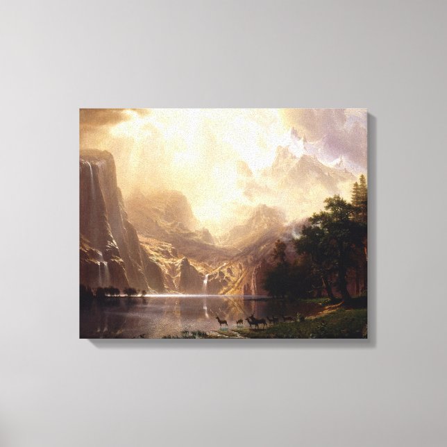 Albert Bierstadt - Bland Sierrorna Nevada, Califo Canvastryck (Framsida)