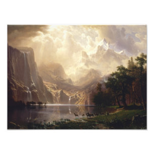 Albert Bierstadt - Bland Sierrorna Nevada Fototryck