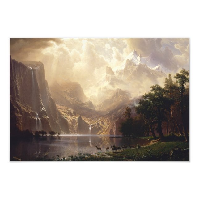 Albert Bierstadt - Bland Sierrorna Nevada Fototryck (Framsidan)