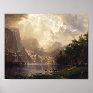 Albert Bierstadt - Bland Sierrorna Nevada Poster