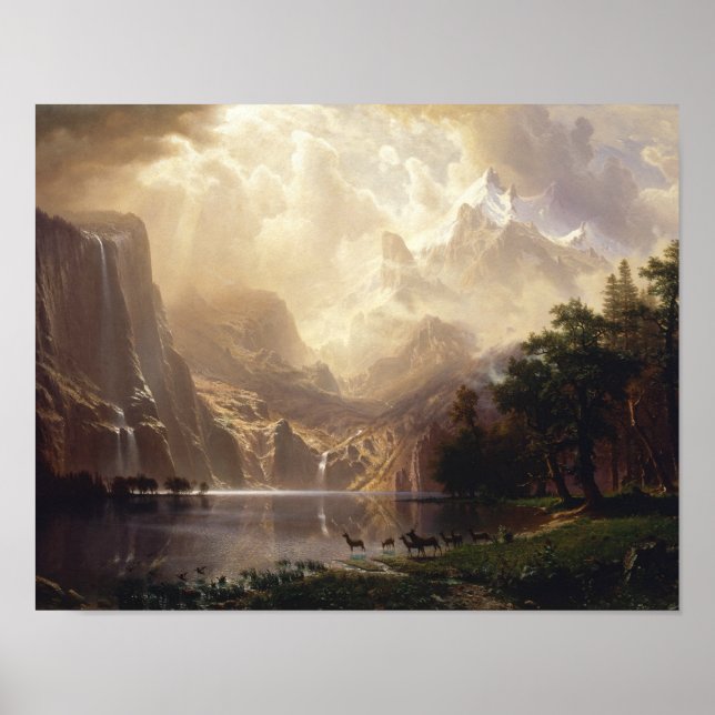 Albert Bierstadt - Bland Sierrorna Nevada Poster (Framsidan)