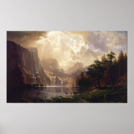 Albert Bierstadt - Bland Sierrorna Nevada Poster