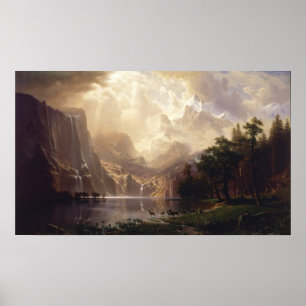 Albert Bierstadt - Bland Sierrorna Nevada Poster
