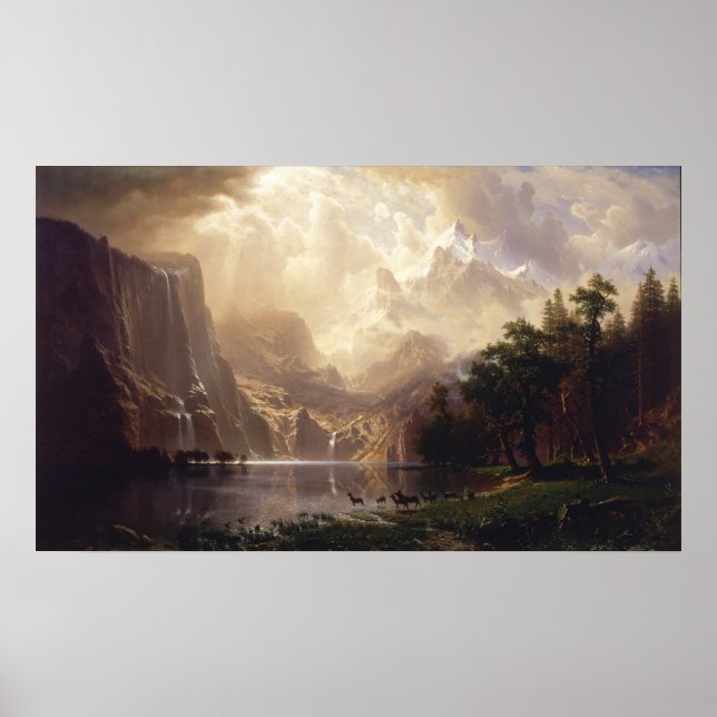 Albert Bierstadt - Bland Sierrorna Nevada Poster (Framsidan)
