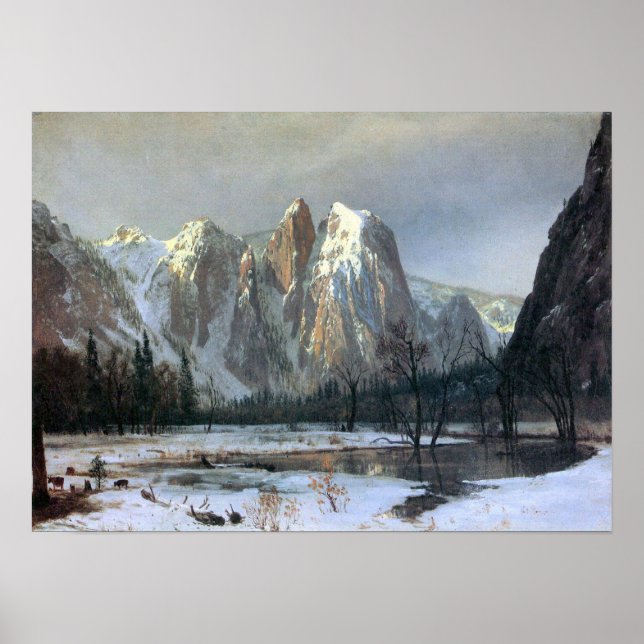 Albert Bierstadt-Cathedral Sten, Yosemite Poster (Framsidan)