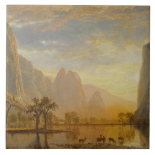 Albert Bierstadt - dal av Yosemiten Kakelplatta