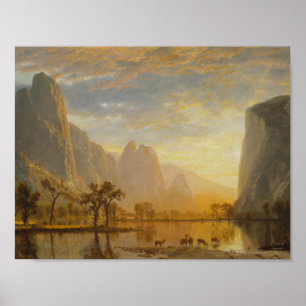 Albert Bierstadt - dal av Yosemiten Poster