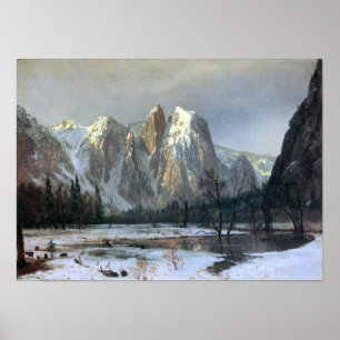 Albert Bierstadt-Domkyrka stenar, Yosemite Poster