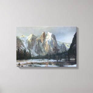 Albert Bierstadt - domkyrkastenar, Yosemite Canvastryck