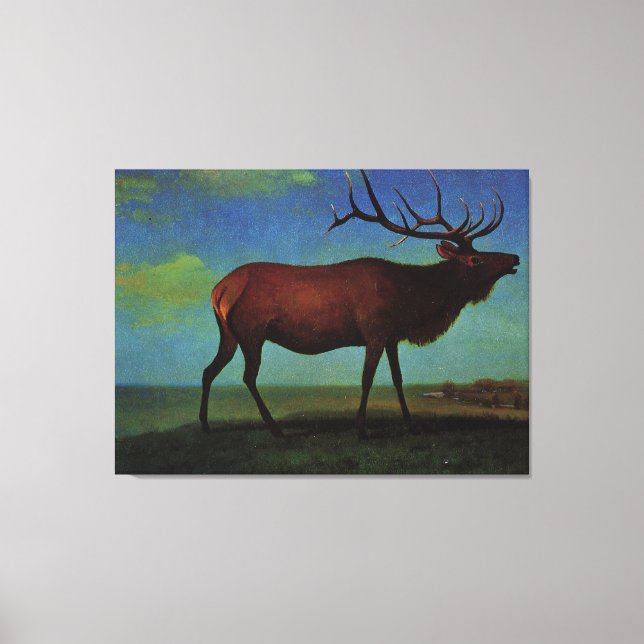 Albert Bierstadt, Elk Canvastryck (Framsida)