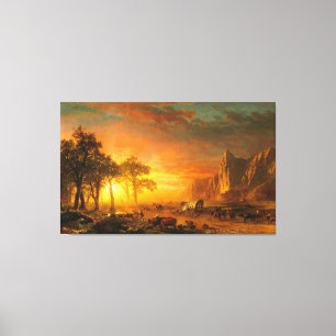 ALBERT BIERSTADT - EMigranter som korsar slätterna Canvastryck
