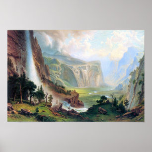 Albert Bierstadt-Halva kupol i Yosemite Poster