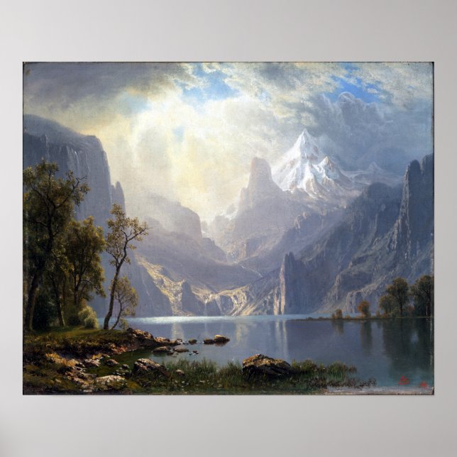 Albert Bierstadt i Sierrorna Sjö Tahoe Poster (Framsidan)