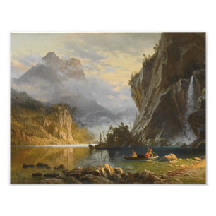 Albert Bierstadt - Indians Spear Fishing Fototryck